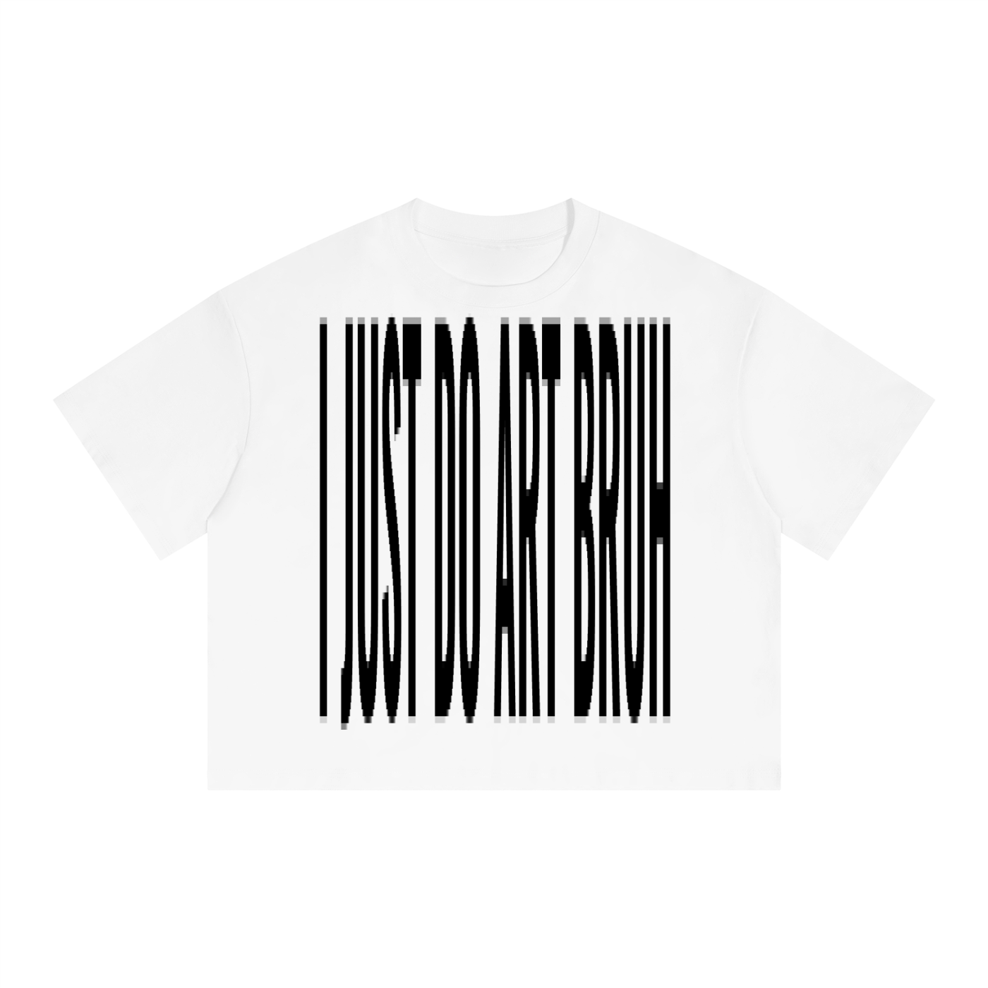 "I JUST DO ART BRUH" Unisex Boxy Drop Shoulder Crop T-Shirt