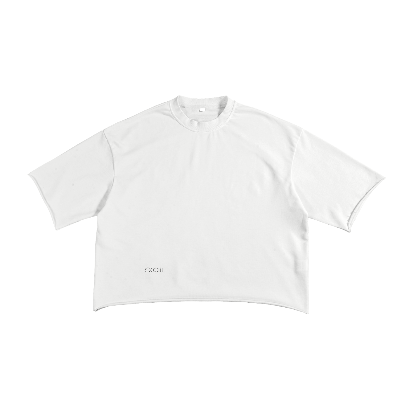 "Plain Scoli" French Terry Raw Edge T-Shirt