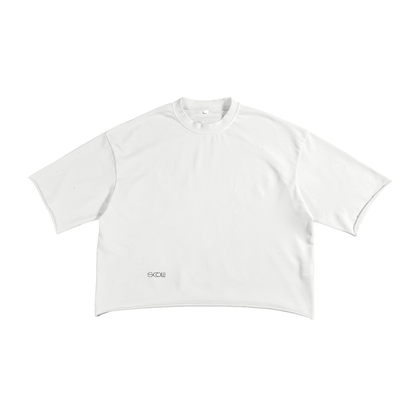 "Plain Scoli" French Terry Raw Edge T-Shirt