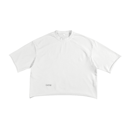 "Plain Scoli" French Terry Raw Edge T-Shirt