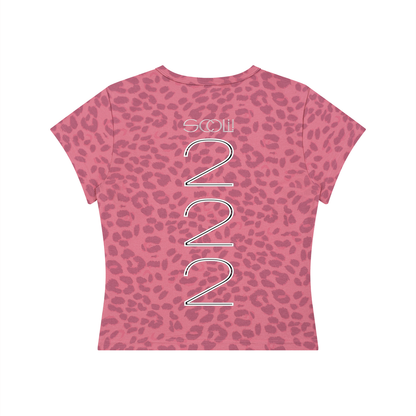 " 2 BAD " Women’s Leopard Print Crop T-Shirt