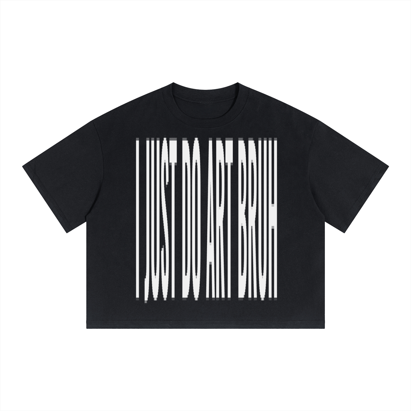 "I JUST DO ART BRUH" Unisex Boxy Drop Shoulder Crop T-Shirt