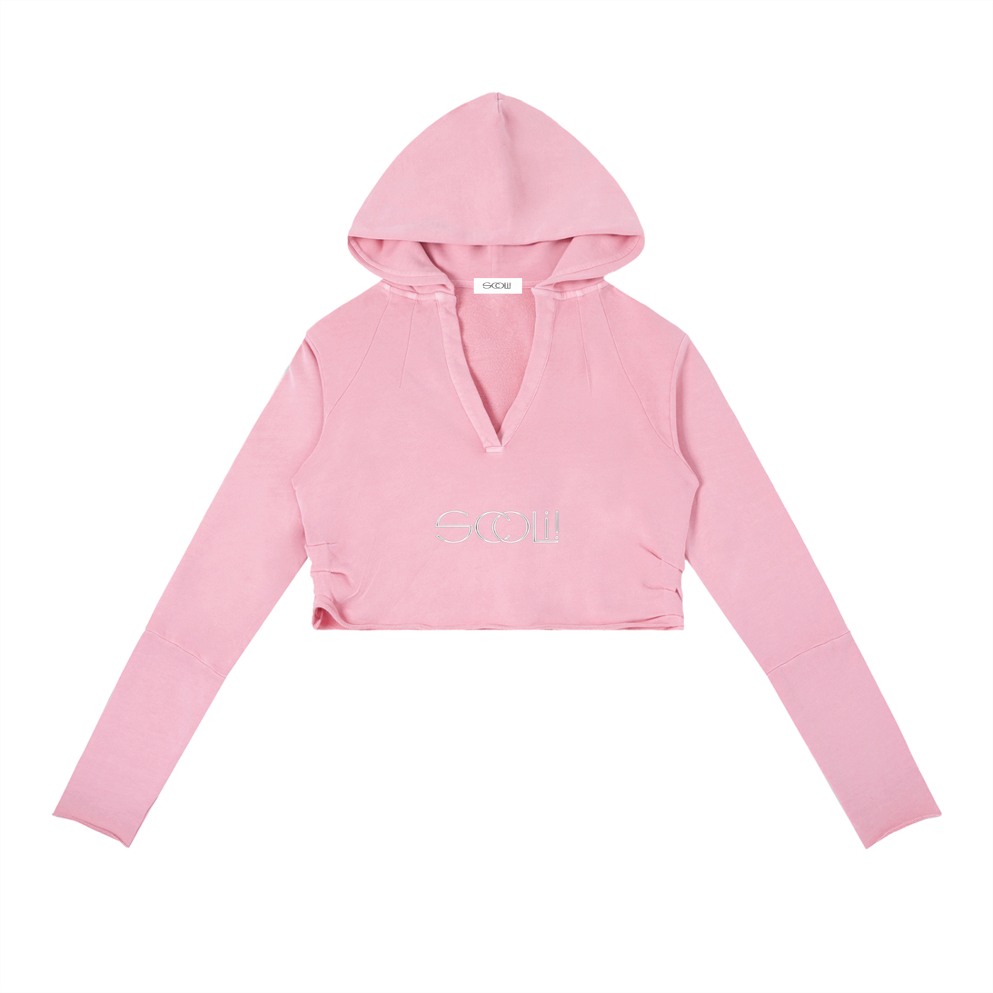 " VIBEZ " Vintage Washed Raw Edge Hoodie