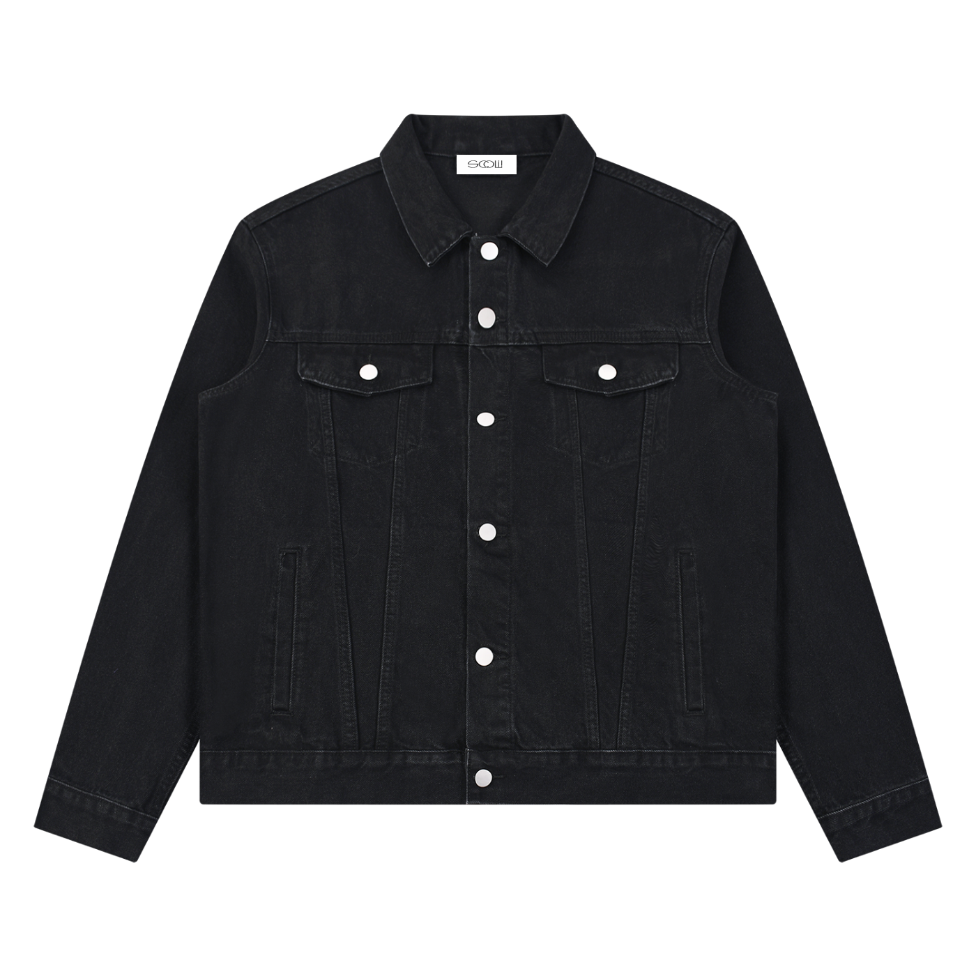 "Noir" Unisex Vintage Wash Denim Jacket