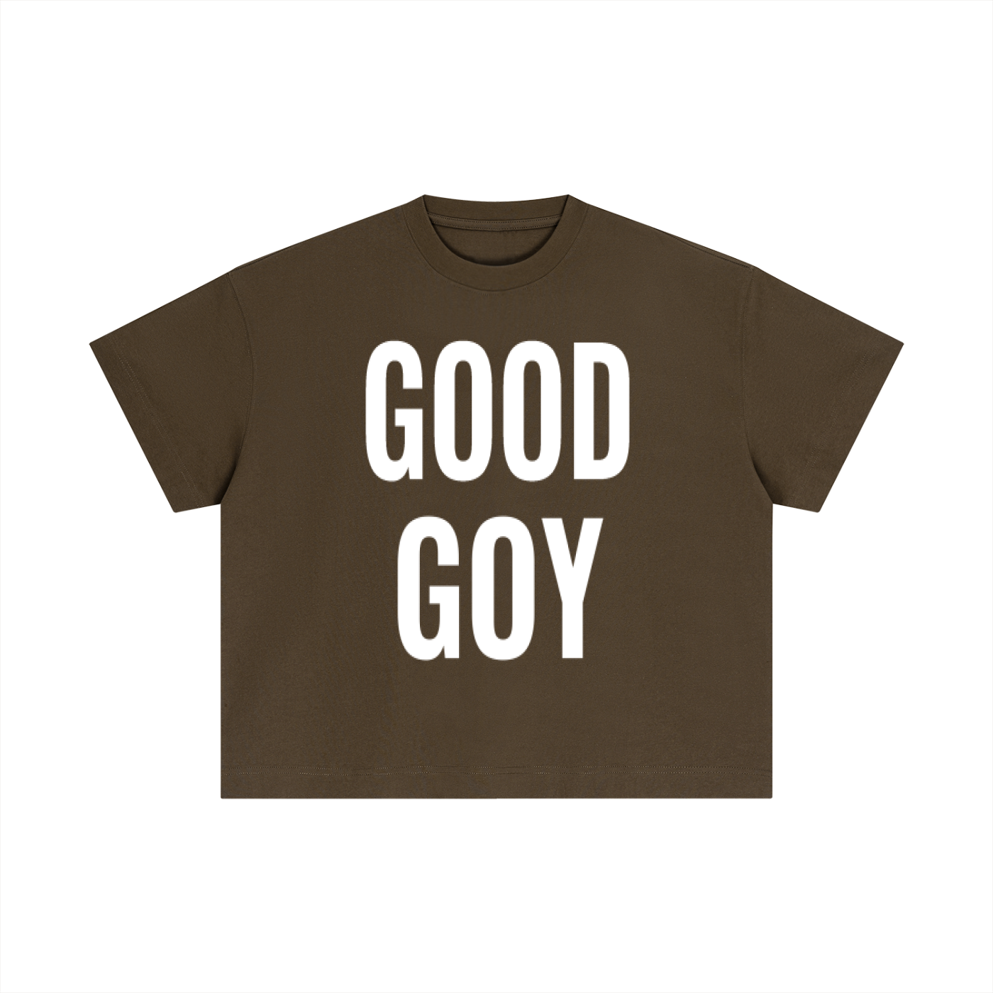 “GOOD GOY”  Cotton Boxy T-Shirt white text
