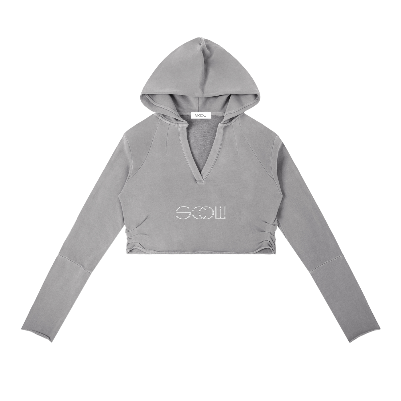 " VIBEZ " Vintage Washed Raw Edge Hoodie