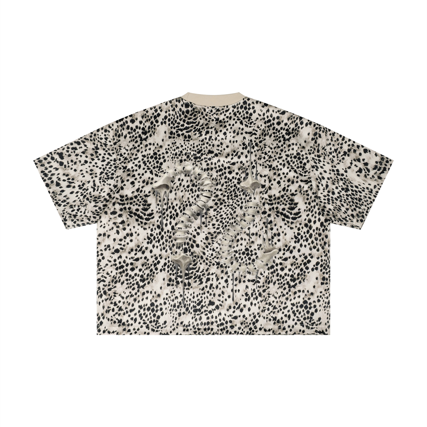 "WE CAN BE GOOD FRIENDS IF YOU STOP LOOKING LIKE THAT" Unisex Leopard Print Boxy T-Shirt