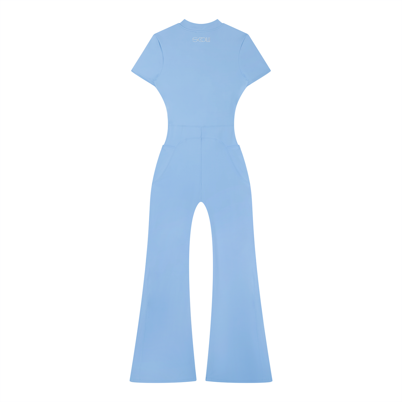 "2 BAD" Women’s Tight Flared Leg Quarter-Zip Jumpsuit