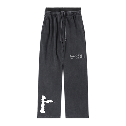 " VIBEZ " Vintage Washed Waist Pants