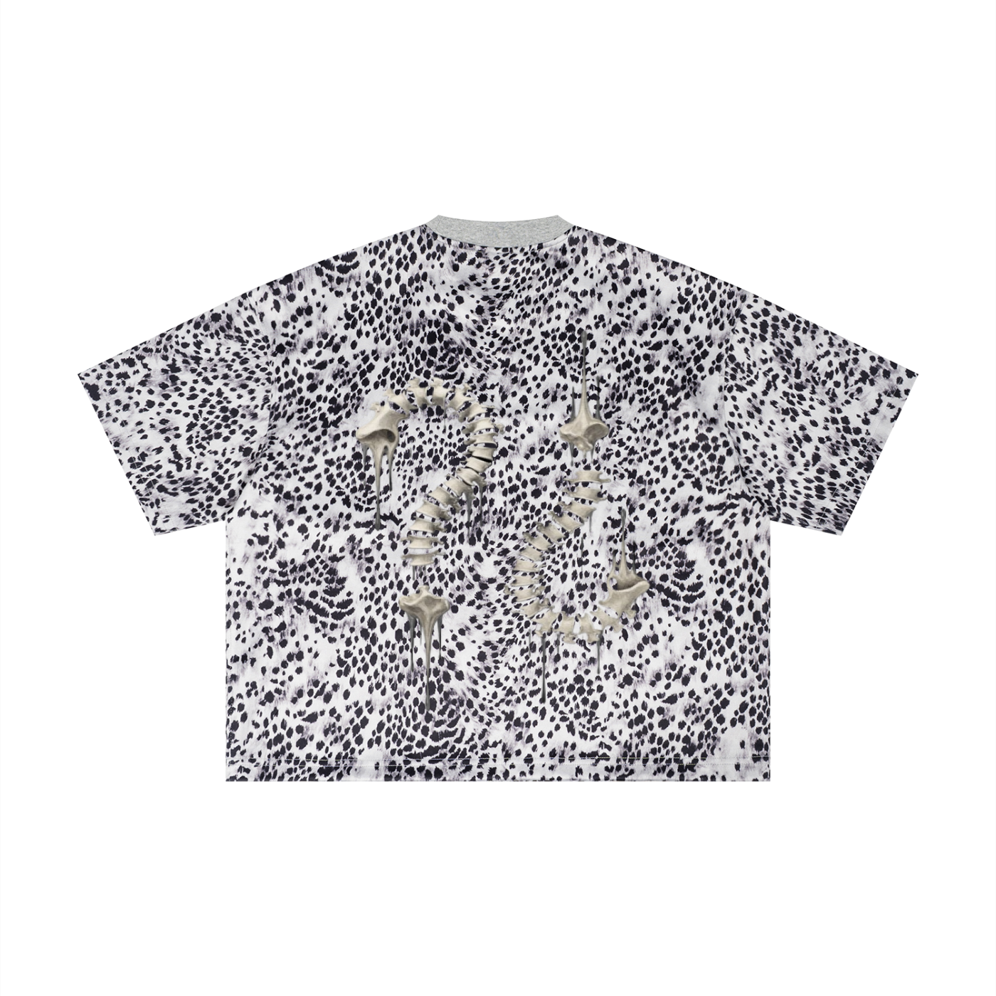 "WE CAN BE GOOD FRIENDS IF YOU STOP LOOKING LIKE THAT" Unisex Leopard Print Boxy T-Shirt