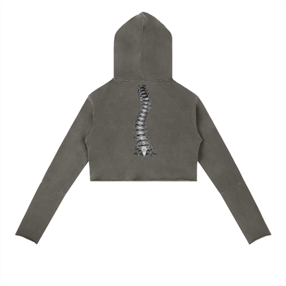 " VIBEZ " Vintage Washed Raw Edge Hoodie