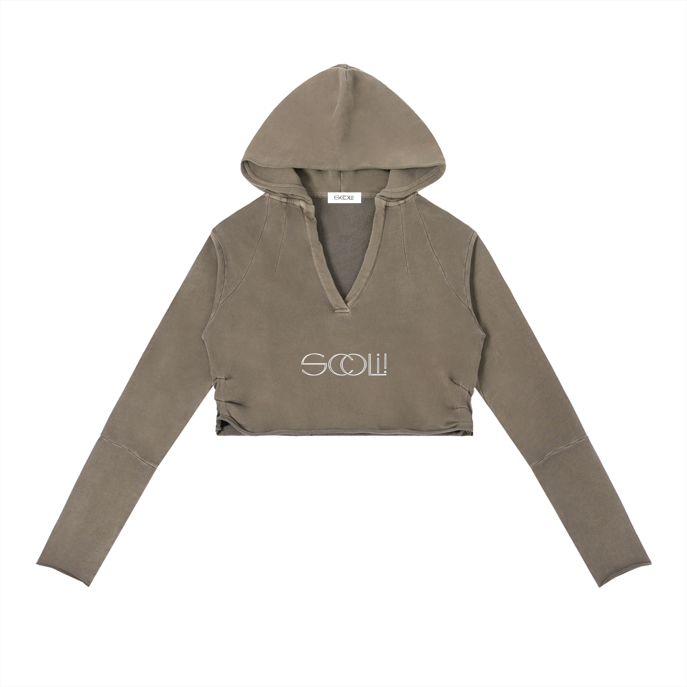 " VIBEZ " Vintage Washed Raw Edge Hoodie