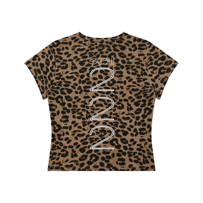 " 2 BAD " Women’s Leopard Print Crop T-Shirt