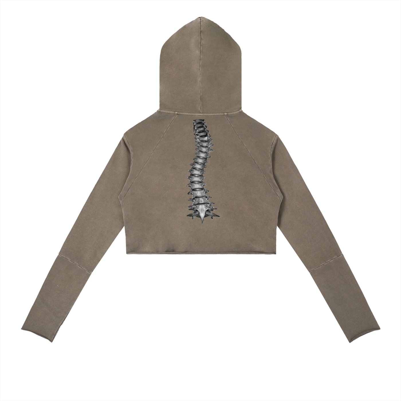 " VIBEZ " Vintage Washed Raw Edge Hoodie
